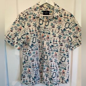 Men’s American Eagle, vintage inspired Hawaiian Hula Tropical Shirt size Medium